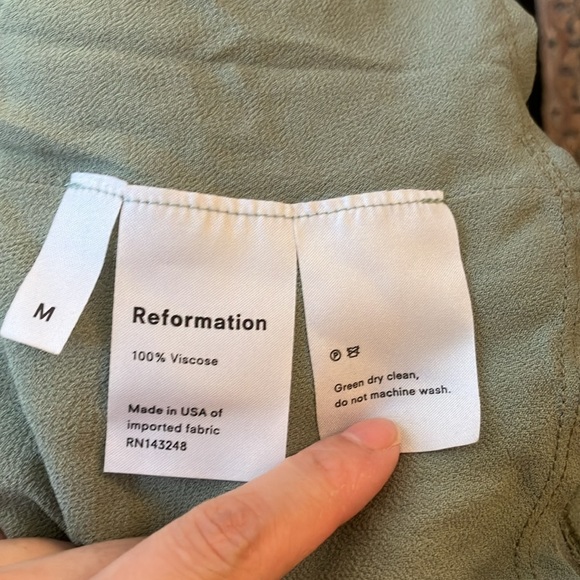 Reformation [ Firm on price ] Ceylon maxi dress in sage green Size Medium - Picture 11 of 11